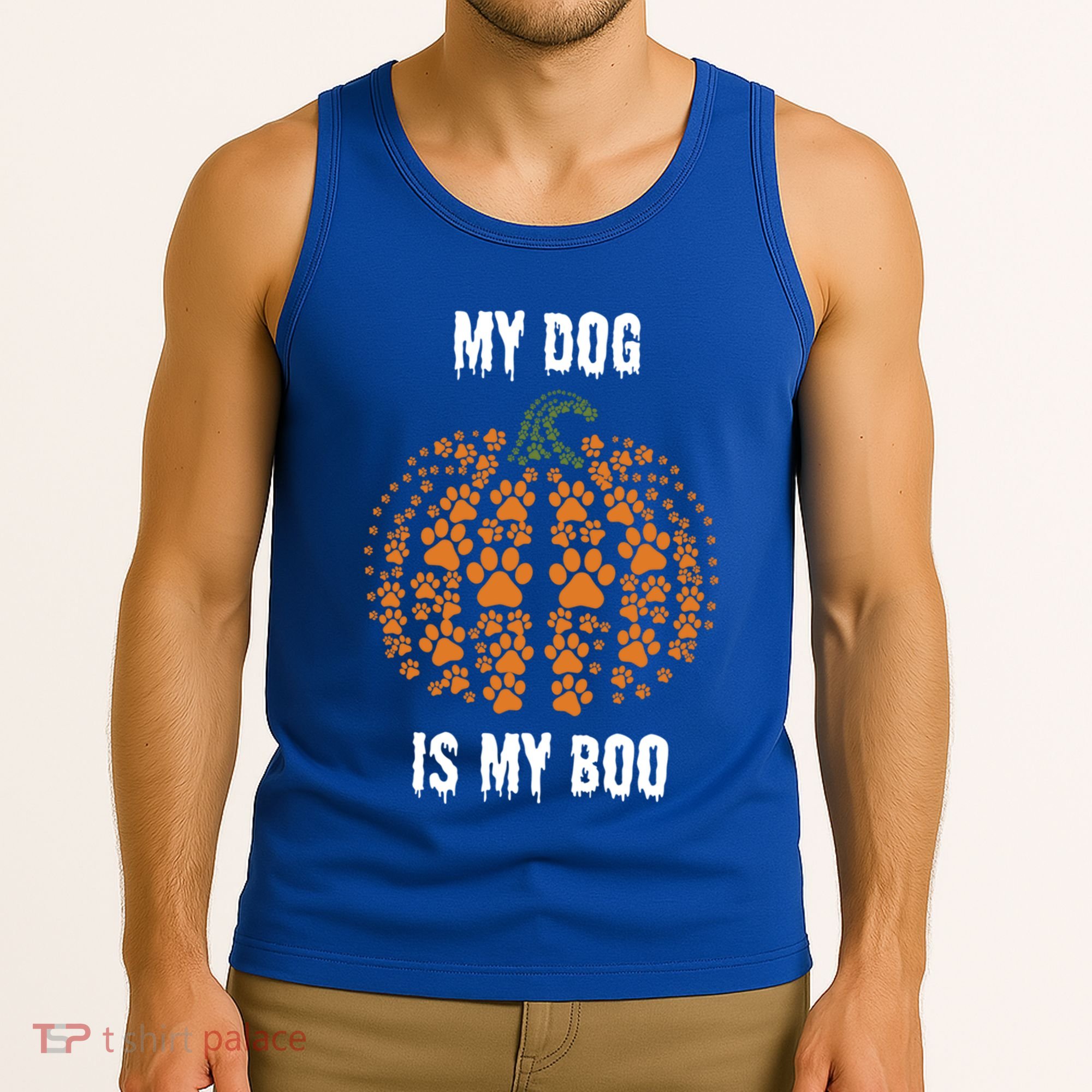 My Dog Is My Boo Funny Spooky Dog Mom Dad Halloween Great Gift Tank Top