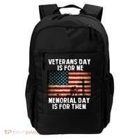 Memorial Day Is For Them Veteran's Day Is For Me Veteran Backpack thumb 0