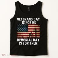 Memorial Day Is For Them Veteran's Day Is For Me Veteran Tank Top thumb 2