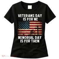 Memorial Day Is For Them Veteran's Day Is For Me Veteran Women's T-Shirt thumb 0
