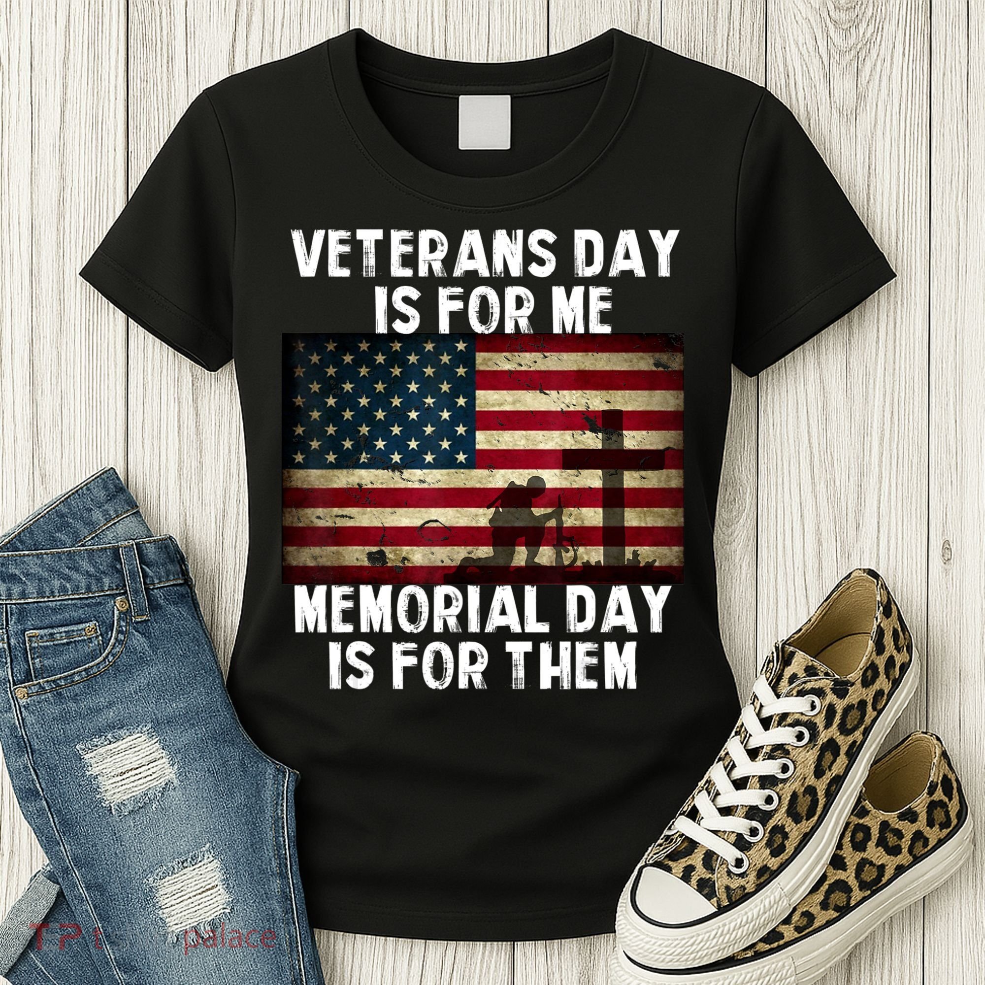 Memorial Day Is For Them Veteran's Day Is For Me Veteran Women's T-Shirt