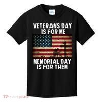 Memorial Day Is For Them Veteran's Day Is For Me Veteran Kids T-Shirt thumb 0