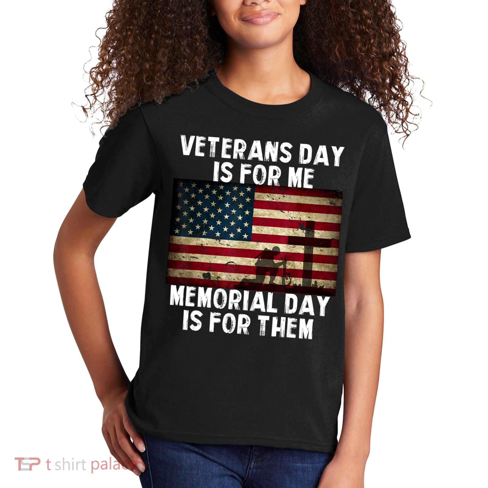 Memorial Day Is For Them Veteran's Day Is For Me Veteran Kids T-Shirt