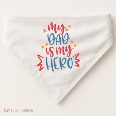 My Dad Is My Hero Cute Gift USA-Made Doggie Bandana