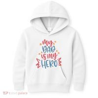 My Dad Is My Hero Cute Gift Kids Hoodie thumb 0