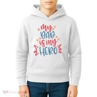 My Dad Is My Hero Cute Gift Kids Hoodie thumb 4
