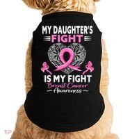 My Daughter Is A Survivor Breast Cancer Awareness Doggie Tank thumb 0
