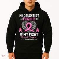 My Daughter Is A Survivor Breast Cancer Awareness Hoodie thumb 2