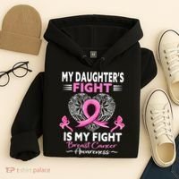 My Daughter Is A Survivor Breast Cancer Awareness Hoodie thumb 4