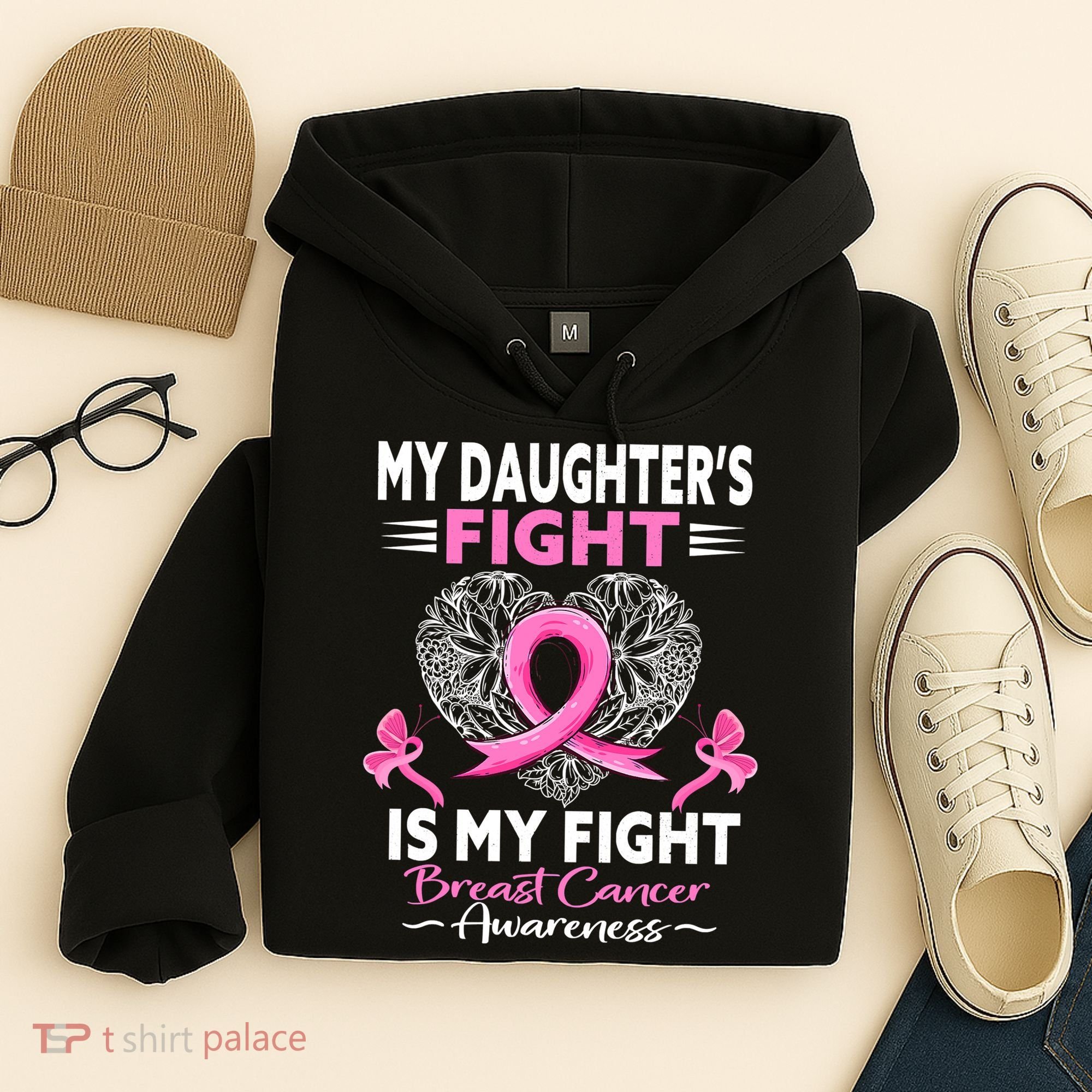 My Daughter Is A Survivor Breast Cancer Awareness Hoodie