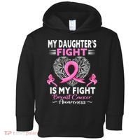 My Daughter Is A Survivor Breast Cancer Awareness Toddler Hoodie thumb 0