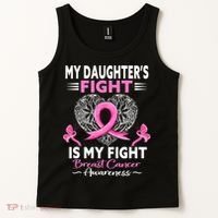 My Daughter Is A Survivor Breast Cancer Awareness Tank Top thumb 2