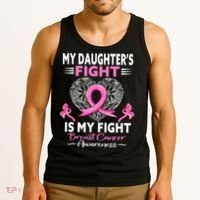 My Daughter Is A Survivor Breast Cancer Awareness Tank Top thumb 3