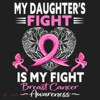 My Daughter Is A Survivor Breast Cancer Awareness Golf Towel thumb 3