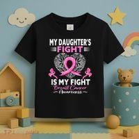 My Daughter Is A Survivor Breast Cancer Awareness Toddler T-Shirt thumb 3