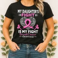 My Daughter Is A Survivor Breast Cancer Awareness Women's T-Shirt thumb 2