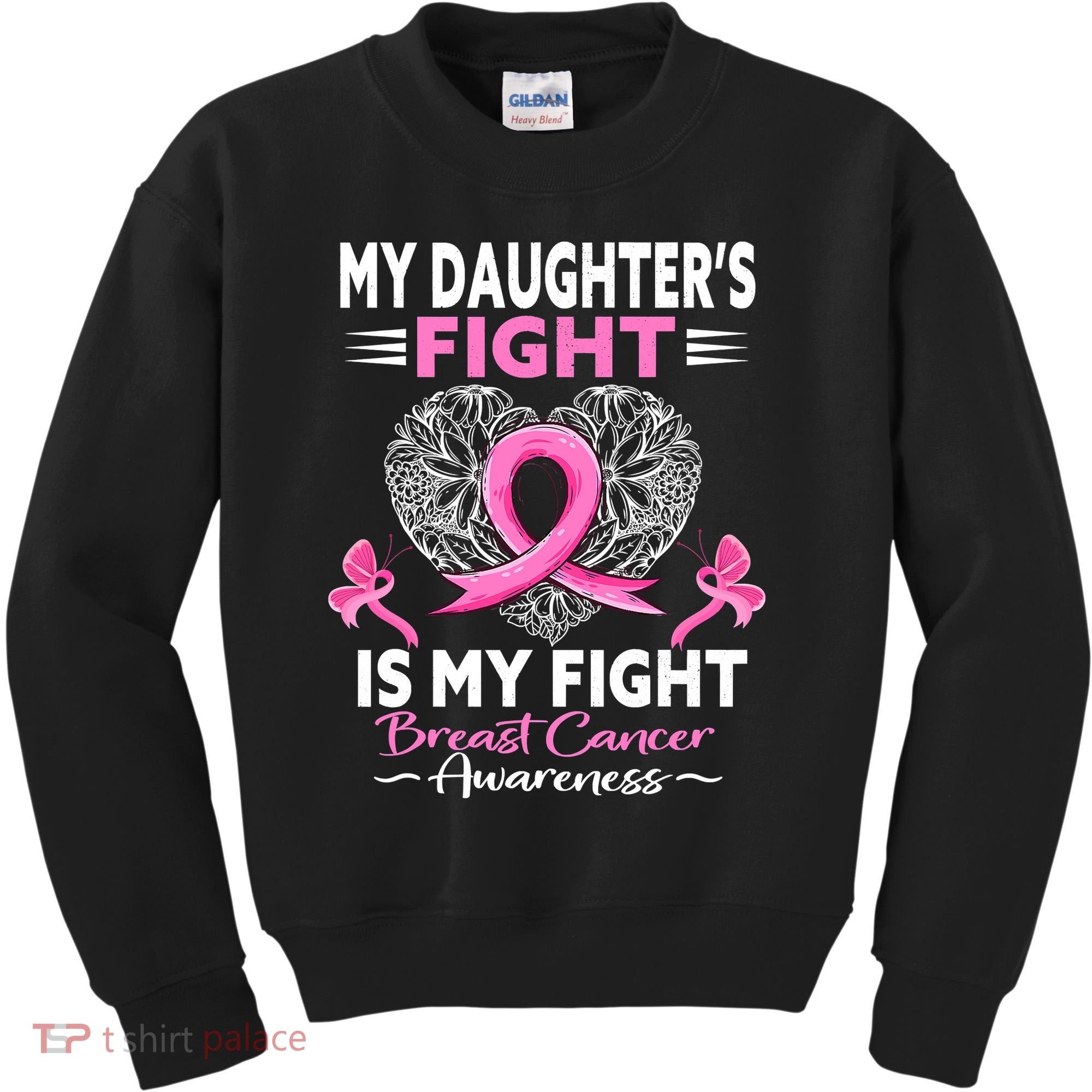 My Daughter Is A Survivor Breast Cancer Awareness Kids Sweatshirt