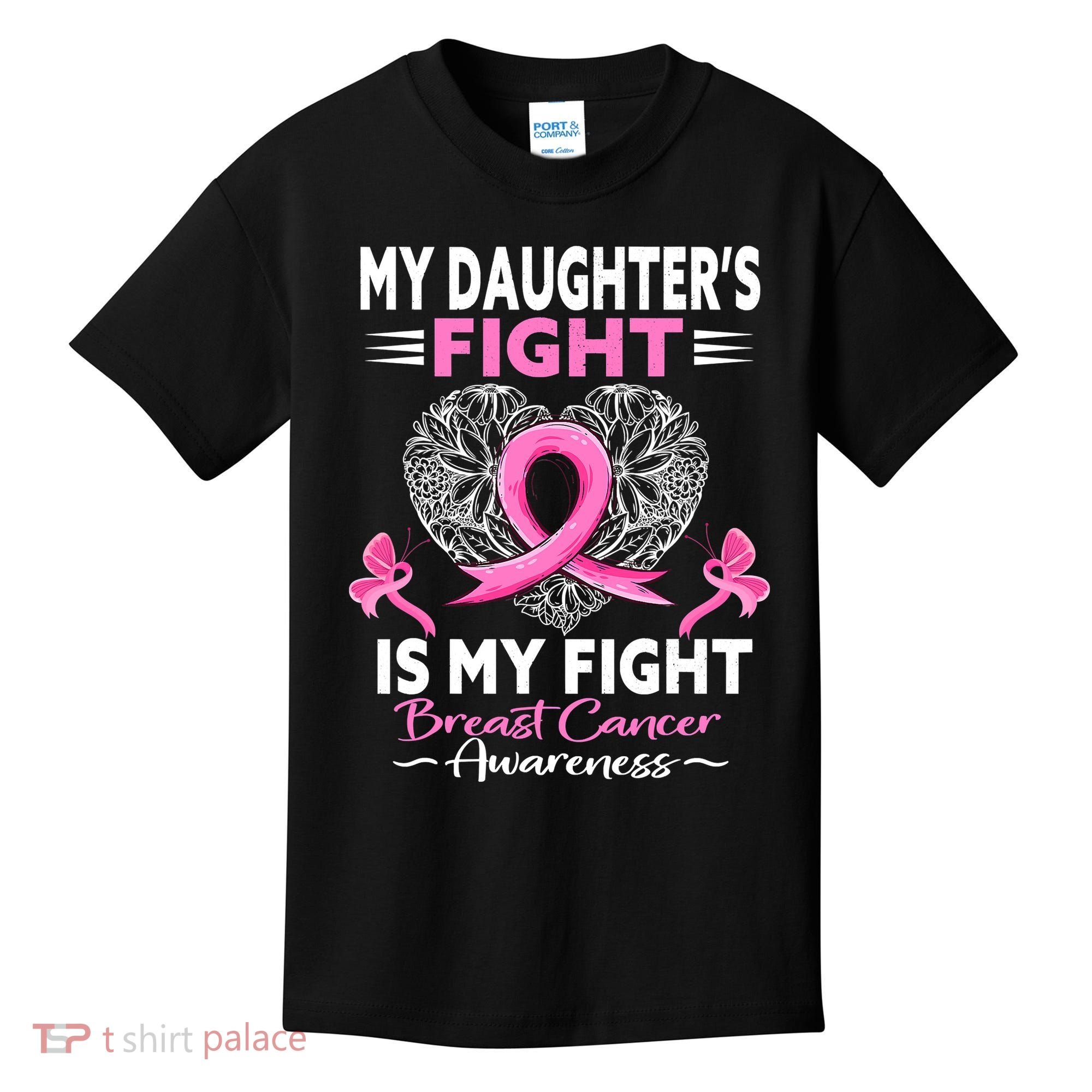 My Daughter Is A Survivor Breast Cancer Awareness Kids T-Shirt