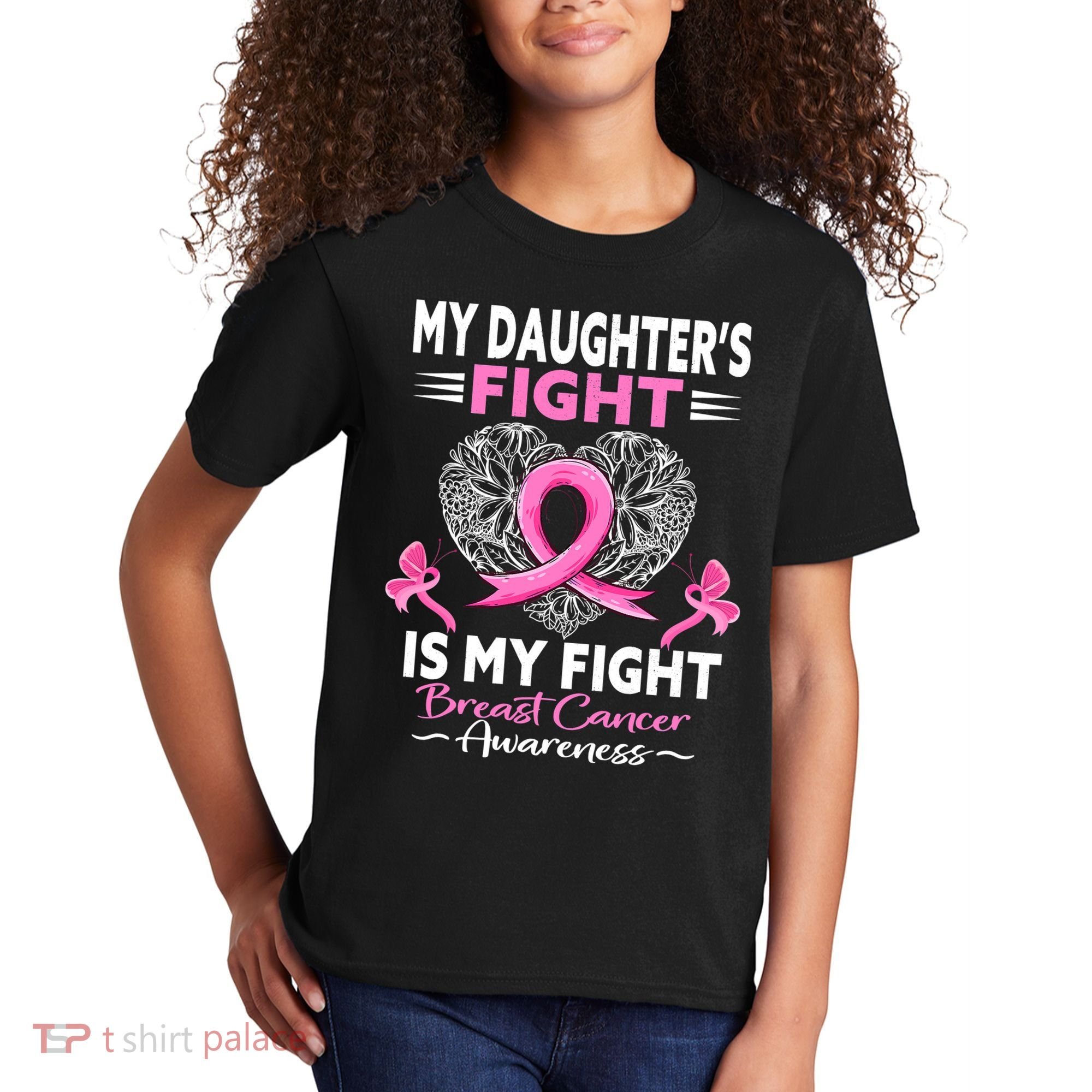 My Daughter Is A Survivor Breast Cancer Awareness Kids T-Shirt