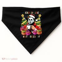 Myers Dead Inside But Jolly Af Myers Christmas Tree USA-Made Doggie Bandana thumb 0