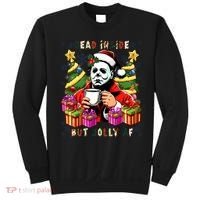 Myers Dead Inside But Jolly Af Myers Christmas Tree Sweatshirt thumb 0