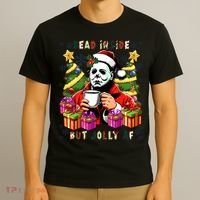Myers Dead Inside But Jolly Af Myers Christmas Tree T-Shirt thumb 3