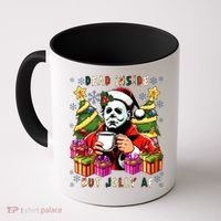 Myers Dead Inside But Jolly Af Myers Christmas Tree Coffee Mug thumb 0