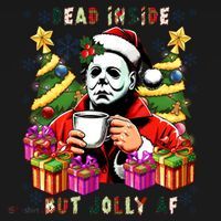 Myers Dead Inside But Jolly Af Myers Christmas Tree Women's Hoodie thumb 2