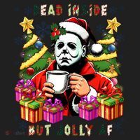 Myers Dead Inside But Jolly Af Myers Christmas Tree Tumbler thumb 3