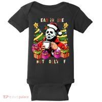 Myers Dead Inside But Jolly Af Myers Christmas Tree Baby Bodysuit thumb 0