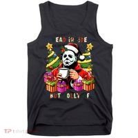 Myers Dead Inside But Jolly Af Myers Christmas Tree Tank Top thumb 0