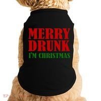 Merry Drunk IM Christmas Funny Ing Adult Jokes Gift Doggie Tank thumb 0