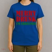 Merry Drunk IM Christmas Funny Ing Adult Jokes Gift T-Shirt thumb 4