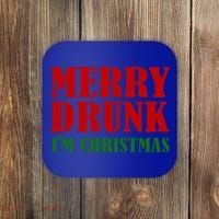 Merry Drunk IM Christmas Funny Ing Adult Jokes Gift Coaster thumb 0
