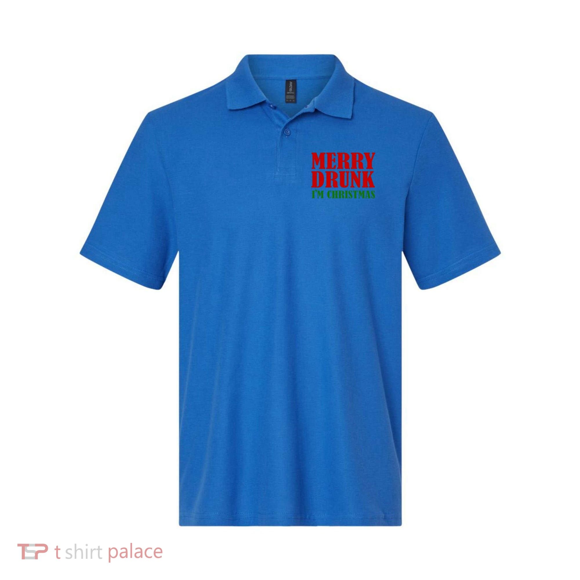 Merry Drunk IM Christmas Funny Ing Adult Jokes Gift Polo