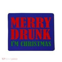 Merry Drunk IM Christmas Funny Ing Adult Jokes Gift Mousepad thumb 0