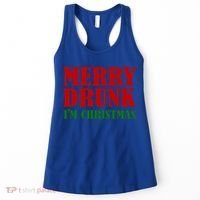 Merry Drunk IM Christmas Funny Ing Adult Jokes Gift Women's Tank Top thumb 0