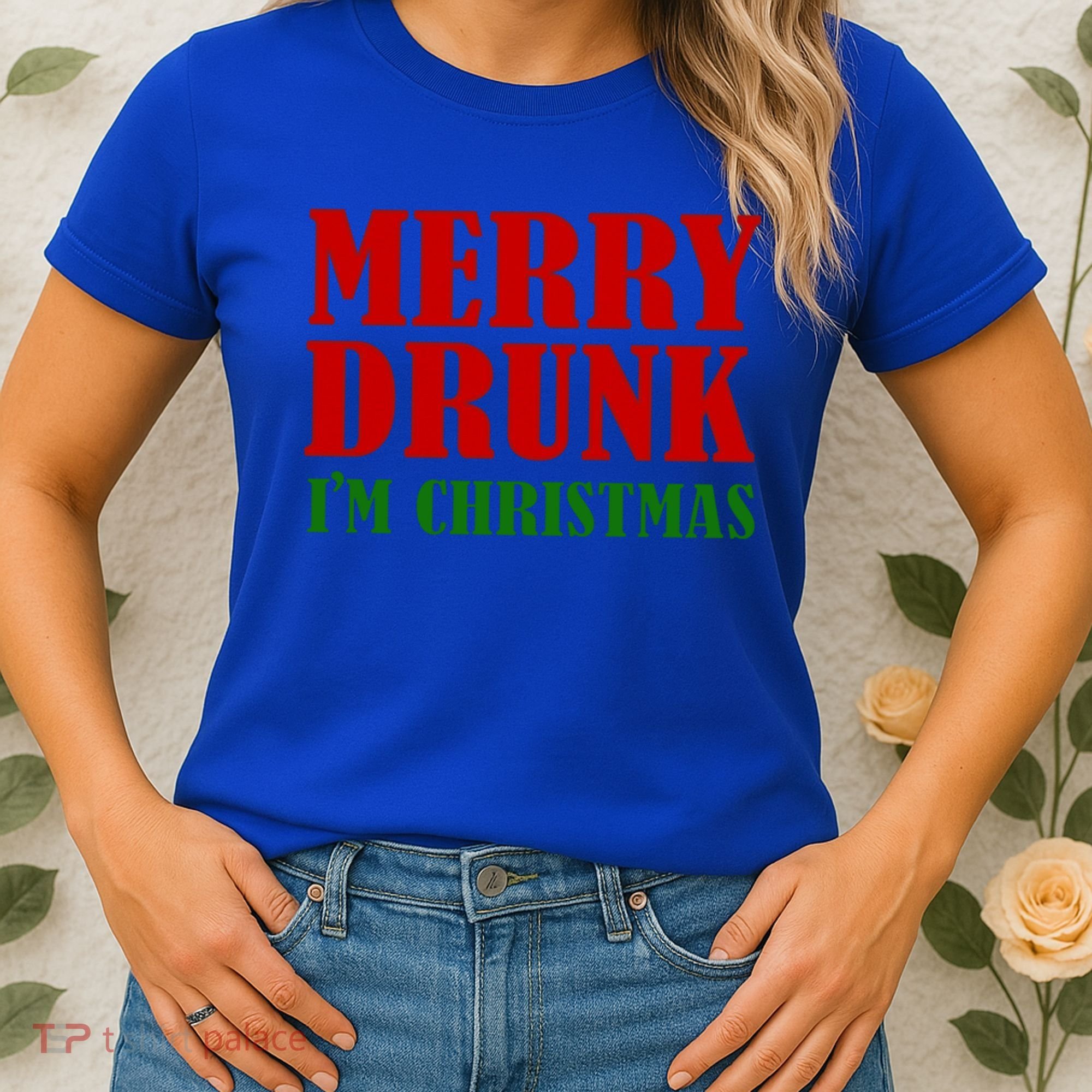 Merry Drunk IM Christmas Funny Ing Adult Jokes Gift Women's T-Shirt