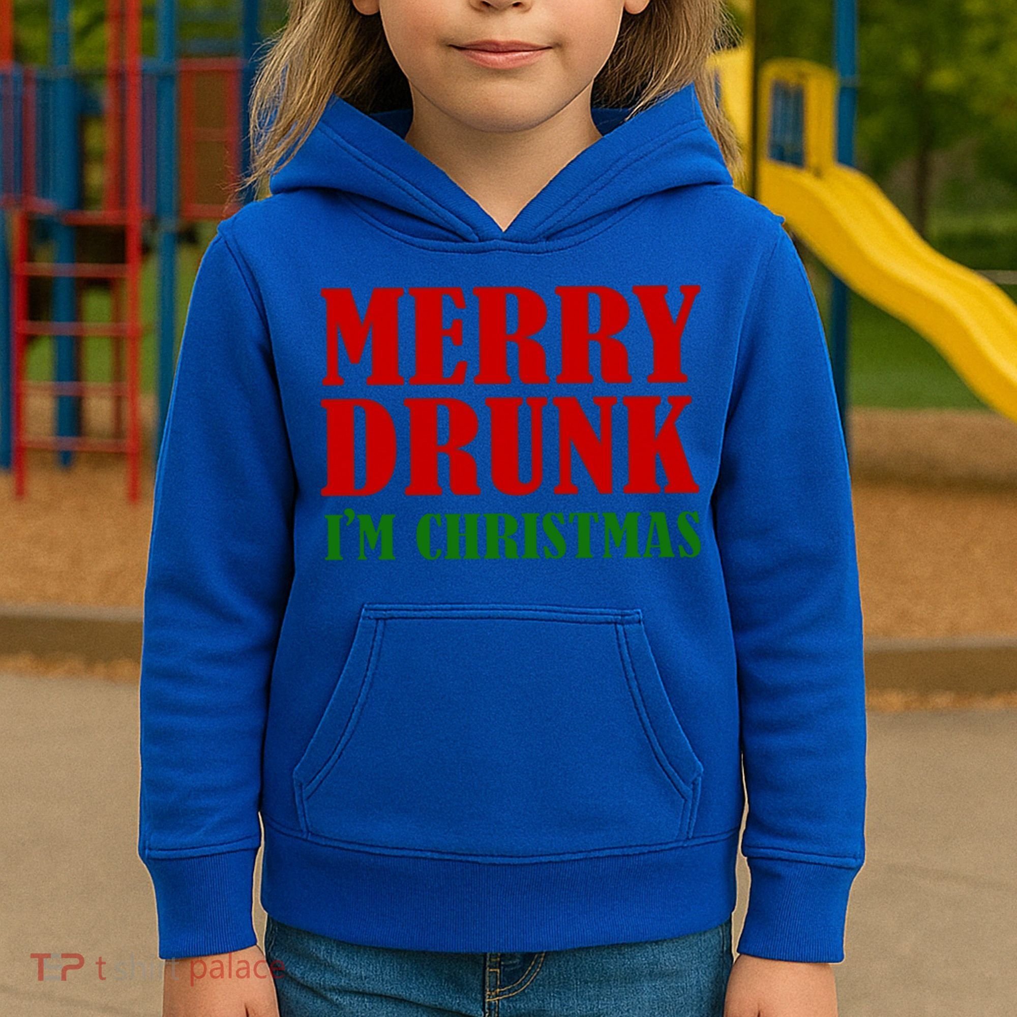 Merry Drunk IM Christmas Funny Ing Adult Jokes Gift Kids Hoodie