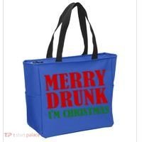 Merry Drunk IM Christmas Funny Ing Adult Jokes Gift Tote Bag thumb 2