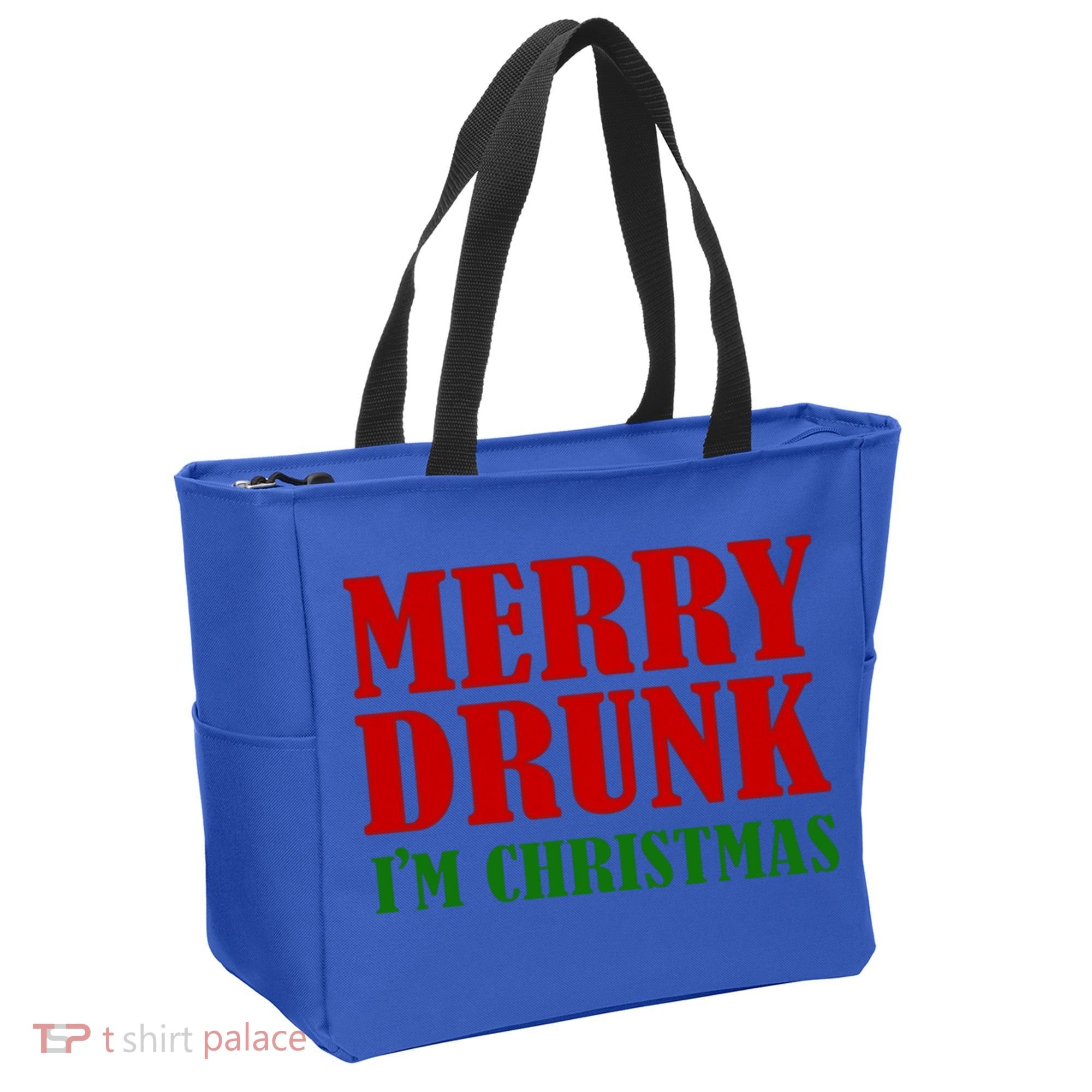 Merry Drunk IM Christmas Funny Ing Adult Jokes Gift Tote Bag