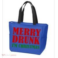 Merry Drunk IM Christmas Funny Ing Adult Jokes Gift Tote Bag thumb 3