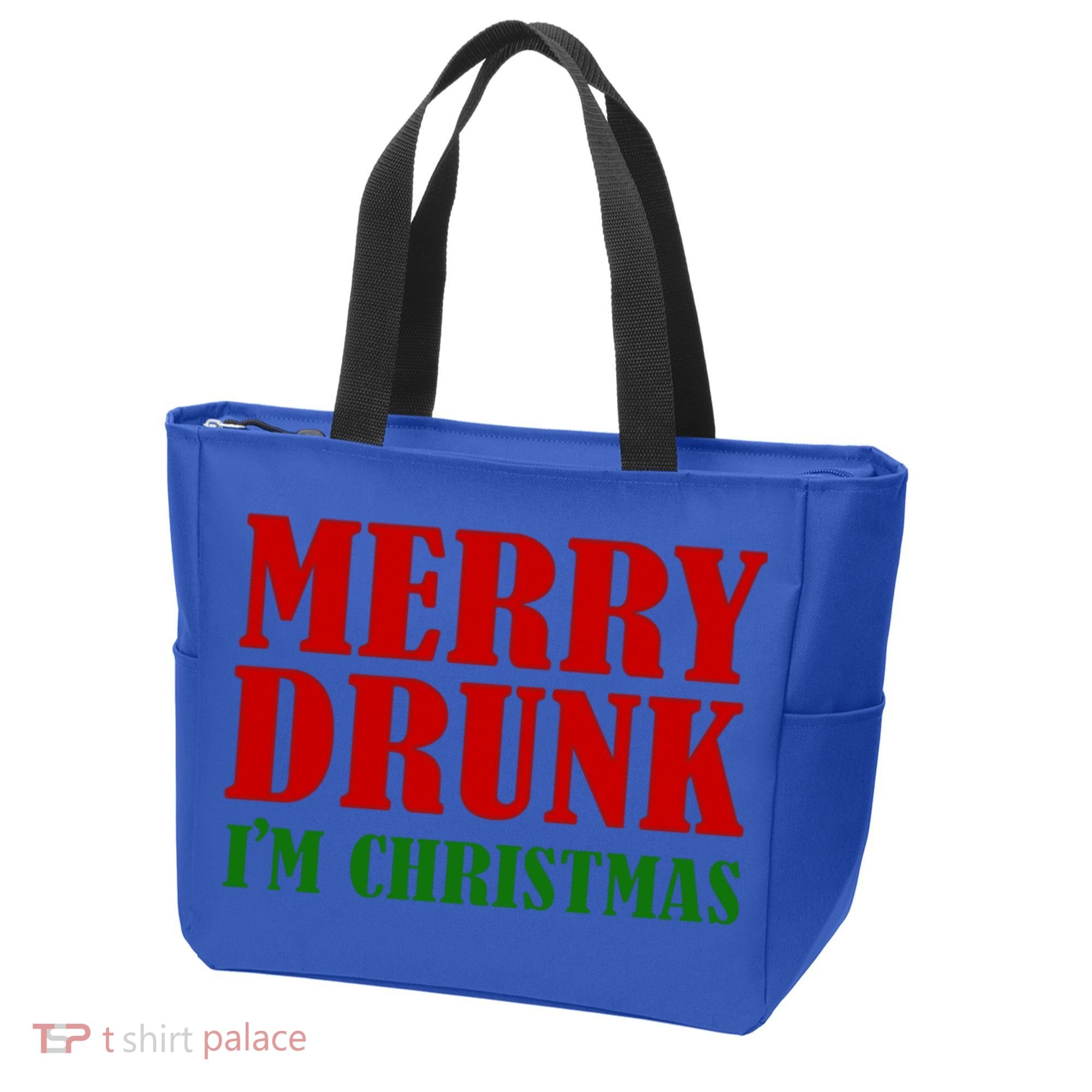Merry Drunk IM Christmas Funny Ing Adult Jokes Gift Tote Bag