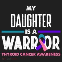 My Daughter Is A Warrior Thyroid Cancer Awareness Gift Women's Sweatshirt thumb 2