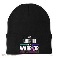 My Daughter Is A Warrior Thyroid Cancer Awareness Gift Beanie thumb 0