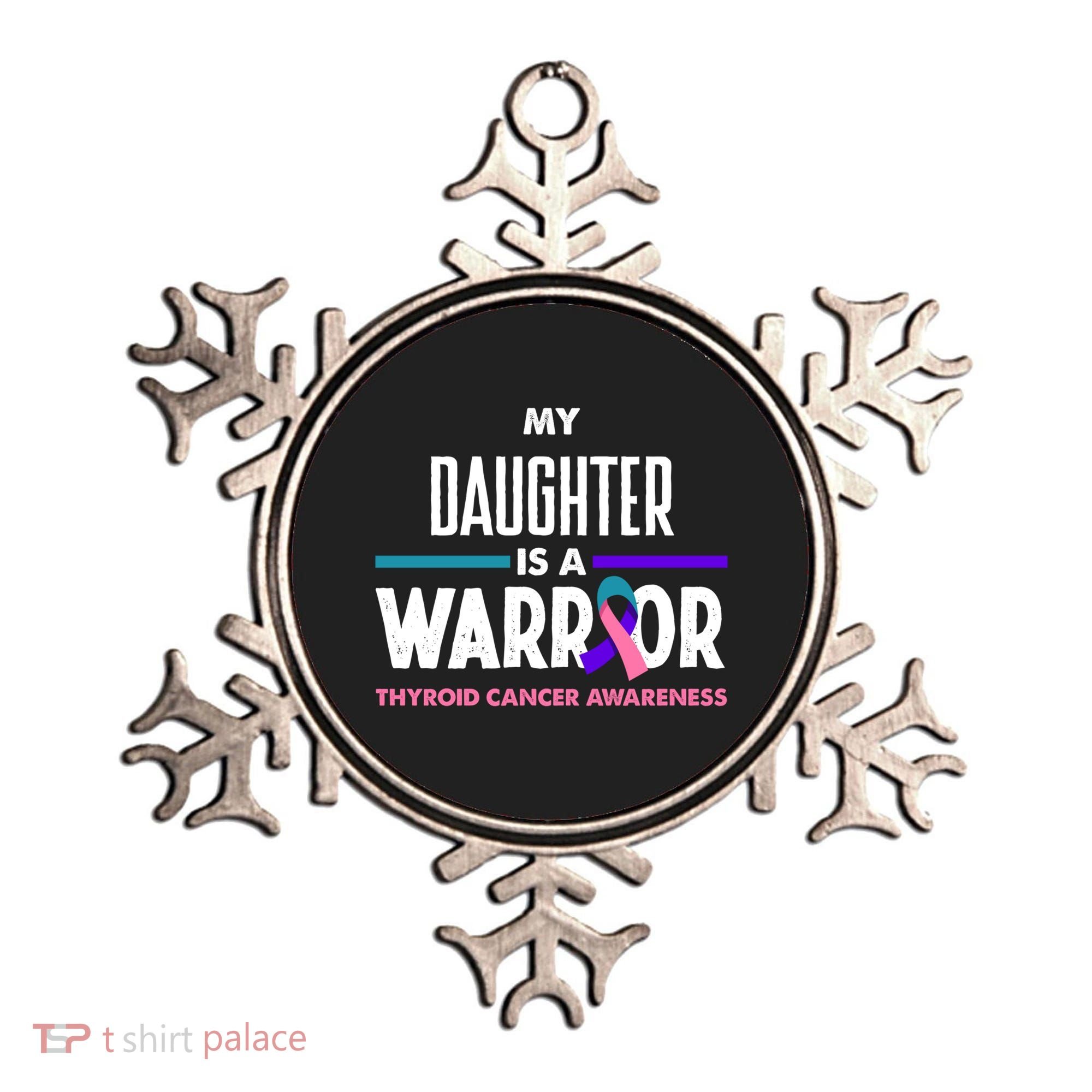 My Daughter Is A Warrior Thyroid Cancer Awareness Gift Ornament