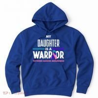 My Daughter Is A Warrior Thyroid Cancer Awareness Gift Hoodie thumb 0