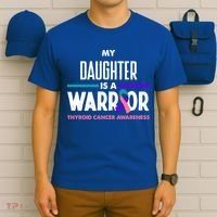 My Daughter Is A Warrior Thyroid Cancer Awareness Gift T-Shirt thumb 6