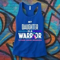 My Daughter Is A Warrior Thyroid Cancer Awareness Gift Women's Tank Top thumb 3