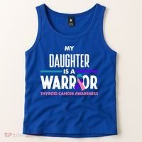 My Daughter Is A Warrior Thyroid Cancer Awareness Gift Tank Top thumb 2